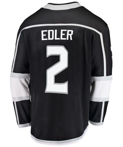 Los Angeles Kings Alexander Edler 2 Home 2022 Stanley Cup Playoffs Breakaway Men Jersey - Black - Robokeg