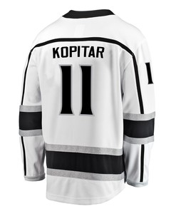 Los Angeles Kings Anze Kopitar 11 Away 2022 Stanley Cup Playoffs Breakaway Men Jersey - White - Robokeg