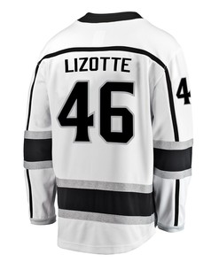 Los Angeles Kings Blake Lizotte 46 Away 2022 Stanley Cup Playoffs Breakaway Men Jersey - White - Robokeg