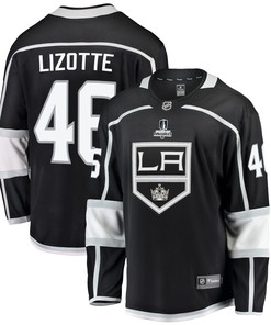 Los Angeles Kings Blake Lizotte 46 Home 2022 Stanley Cup Playoffs Breakaway Men Jersey - Black - Robokeg