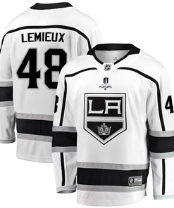 Los Angeles Kings Brendan Lemieux 48 Away 2022 Stanley Cup Playoffs Breakaway Men Jersey - White - Robokeg