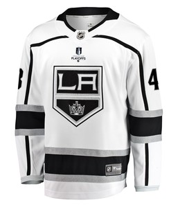 Los Angeles Kings Brendan Lemieux 48 Away 2022 Stanley Cup Playoffs Breakaway Men Jersey - White - Robokeg