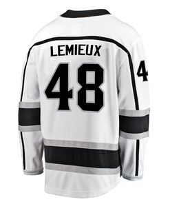 Los Angeles Kings Brendan Lemieux 48 Away 2022 Stanley Cup Playoffs Breakaway Men Jersey - White - Robokeg