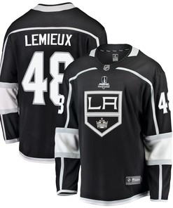 Los Angeles Kings Brendan Lemieux 48 Home 2022 Stanley Cup Playoffs Breakaway Men Jersey - Black - Robokeg