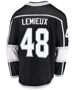 Los Angeles Kings Brendan Lemieux 48 Home 2022 Stanley Cup Playoffs Breakaway Men Jersey - Black - Robokeg