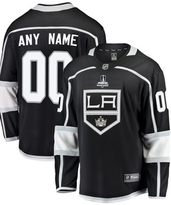 Los Angeles Kings Custom Home 2022 Stanley Cup Playoffs Breakaway Men Jersey - Black - Robokeg