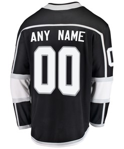 Los Angeles Kings Custom Home 2022 Stanley Cup Playoffs Breakaway Men Jersey - Black - Robokeg