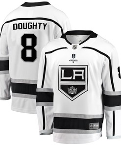 Los Angeles Kings Drew Doughty 8 Away 2022 Stanley Cup Playoffs Breakaway Men Jersey - White - Robokeg