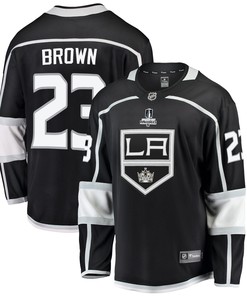 Los Angeles Kings Dustin Brown 23 Home 2022 Stanley Cup Playoffs Breakaway Men Jersey - Black - Robokeg