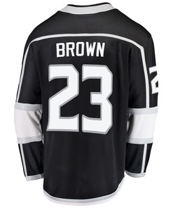 Los Angeles Kings Dustin Brown 23 Home 2022 Stanley Cup Playoffs Breakaway Men Jersey - Black - Robokeg