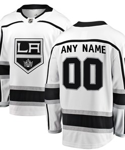 Los Angeles Kings Fanatics Branded Away Breakaway Custom Jersey - White Custom Jerseys Nhl - Robokeg