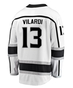Los Angeles Kings Gabriel Vilardi 13 Away 2022 Stanley Cup Playoffs Breakaway Men Jersey - White - Robokeg