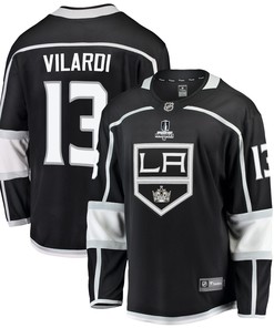 Los Angeles Kings Gabriel Vilardi 13 Home 2022 Stanley Cup Playoffs Breakaway Men Jersey - Black - Robokeg