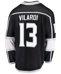 Los Angeles Kings Gabriel Vilardi 13 Home 2022 Stanley Cup Playoffs Breakaway Men Jersey - Black - Robokeg