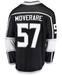 Los Angeles Kings Jacob Moverare 57 Home 2022 Stanley Cup Playoffs Breakaway Men Jersey - Black - Robokeg