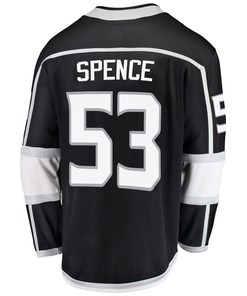Los Angeles Kings Jordan Spence 53 Home 2022 Stanley Cup Playoffs Breakaway Men Jersey - Black - Robokeg