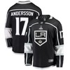 Los Angeles Kings Lias Andersson 17 Home 2022 Stanley Cup Playoffs Breakaway Men Jersey - Black - Robokeg