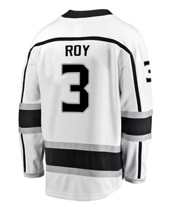 Los Angeles Kings Matt Roy 3 Away 2022 Stanley Cup Playoffs Breakaway Men Jersey - White - Robokeg