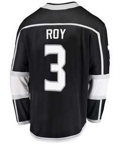 Los Angeles Kings Matt Roy 3 Home 2022 Stanley Cup Playoffs Breakaway Men Jersey - Black - Robokeg
