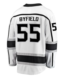 Los Angeles Kings Quinton Byfield 55 Away 2022 Stanley Cup Playoffs Breakaway Men Jersey - White - Robokeg