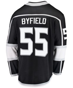 Los Angeles Kings Quinton Byfield 55 Home 2022 Stanley Cup Playoffs Breakaway Men Jersey - Black - Robokeg