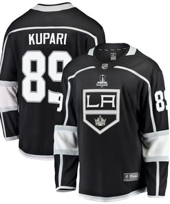 Los Angeles Kings Rasmus Kupari 89 Home 2022 Stanley Cup Playoffs Breakaway Men Jersey - Black - Robokeg