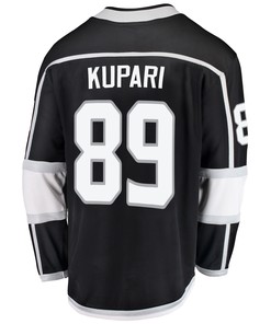 Los Angeles Kings Rasmus Kupari 89 Home 2022 Stanley Cup Playoffs Breakaway Men Jersey - Black - Robokeg