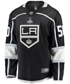 Los Angeles Kings Sean Durzi 50 Home 2022 Stanley Cup Playoffs Breakaway Men Jersey - Black - Robokeg