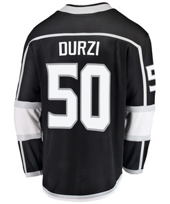 Los Angeles Kings Sean Durzi 50 Home 2022 Stanley Cup Playoffs Breakaway Men Jersey - Black - Robokeg