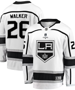Los Angeles Kings Sean Walker 26 Away 2022 Stanley Cup Playoffs Breakaway Men Jersey - White - Robokeg