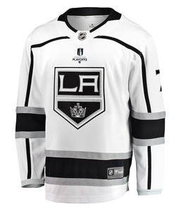 Los Angeles Kings Tobias Bjornfot 7 Away 2022 Stanley Cup Playoffs Breakaway Men Jersey - White - Robokeg