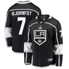 Los Angeles Kings Tobias Bjornfot 7 Home 2022 Stanley Cup Playoffs Breakaway Men Jersey - Black - Robokeg