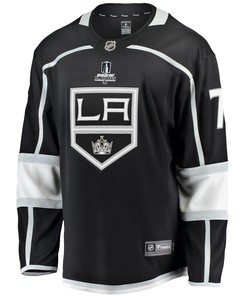 Los Angeles Kings Tobias Bjornfot 7 Home 2022 Stanley Cup Playoffs Breakaway Men Jersey - Black - Robokeg