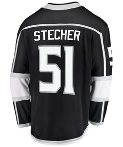 Los Angeles Kings Troy Stecher 51 Home 2022 Stanley Cup Playoffs Breakaway Men Jersey - Black - Robokeg