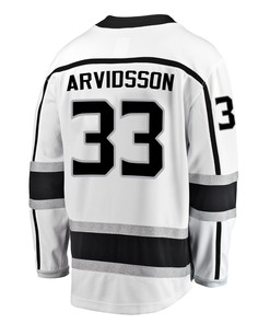 Los Angeles Kings Viktor Arvidsson 33 Away 2022 Stanley Cup Playoffs Breakaway Men Jersey - White - Robokeg