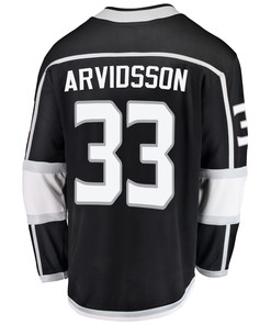 Los Angeles Kings Viktor Arvidsson 33 Home 2022 Stanley Cup Playoffs Breakaway Men Jersey - Black - Robokeg