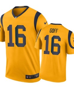 Los Angeles Rams #16 Jared Goff Nike Color Rush Gold Jersey - Robokeg