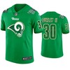 Los Angeles Rams #30 Todd Gurley Jersey St. Patricks Day Kelly Green Lucky - Men - Robokeg