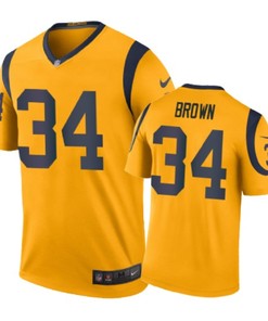 Los Angeles Rams #34 Malcolm Brown Nike Color Rush Gold Jersey - Robokeg