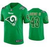 Los Angeles Rams #43 John Johnson Jersey St. Patricks Day Kelly Green Lucky - Men - Robokeg