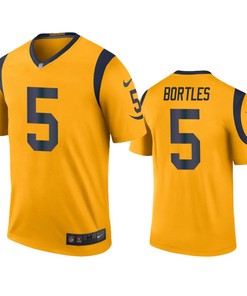 Los Angeles Rams #5 Blake Bortles Gold Color Rush Legend Jersey - Men - Robokeg