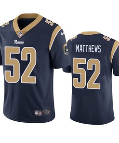 Los Angeles Rams #52 Clay Matthews Navy Vapor Untouchable Limited Jersey - Mens - Robokeg