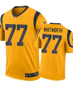 Los Angeles Rams #77 Andrew Whitworth Nike Color Rush Gold Jersey - Robokeg
