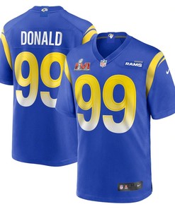 Los Angeles Rams Aaron Donald 99 2022 Nfl Superbowl Lvi Match Royal Blue Jersey Gift For Rams Fans - Robokeg