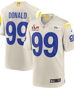 Los Angeles Rams Aaron Donald 99 2022 Nfl Superbowl Lvi Match White Jersey Gift For Rams Fans - Robokeg