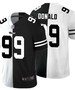 Los Angeles Rams Aaron Donald #99 Nfl 2020 Black And White Jersey - Robokeg