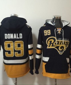 Los Angeles Rams Aaron Donald #99 Nfl 2020 Black Hoodie Jersey - Robokeg