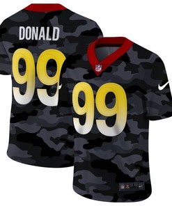 Los Angeles Rams Aaron Donald #99 Nfl 2020 Camo Black Jersey - Robokeg