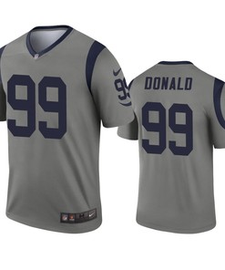 Los Angeles Rams Aaron Donald Gray Inverted Legend Jersey - Robokeg