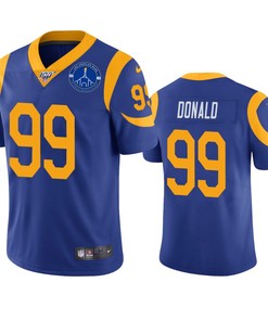 Los Angeles Rams Aaron Donald Royal 100th Season L.a. Coliseum Patch Jersey - Robokeg